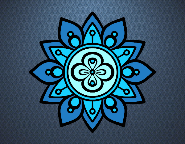 Dibujo Mandala flor de loto pintado por MariaSol77