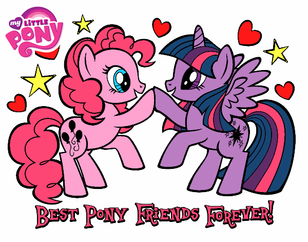 ellas dos son la Princesa Twilight Esparkle y Pinkie Pie