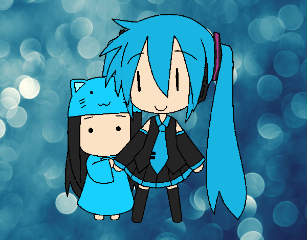 Miku y Kasane Chibi