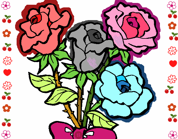 Dibujo de Rosas para mi abuelita pintado por en  el día 12-09-16  a las 20:14:45. Imprime, pinta o colorea tus propios dibujos!