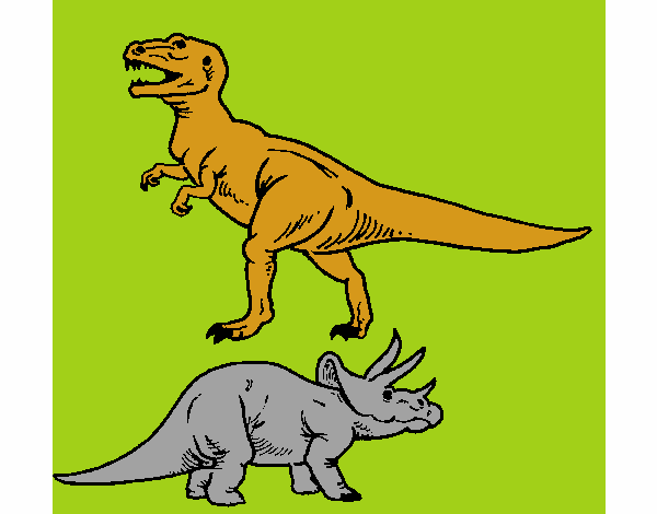 Triceratops y tiranosaurios rex