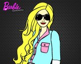 Dibujo Barbie con gafas de sol pintado por livet