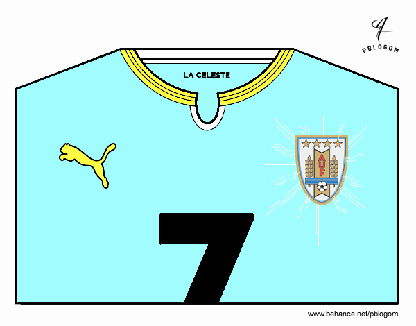 Camiseta del mundial de fútbol 2014 de Uruguay