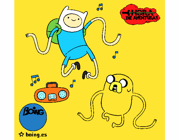 Finn y Jake escuchando música