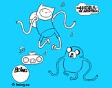 Finn y Jake escuchando música