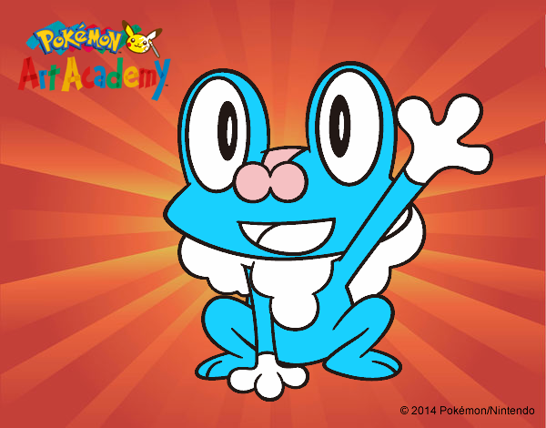 Froakie saludando