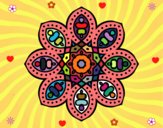 Dibujo Mandala de inspiración árabe pintado por Geminisan