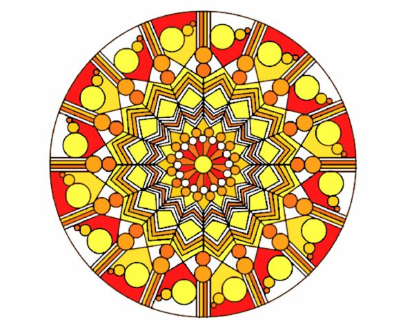 Mandala flor con círculos