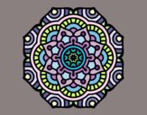 Dibujo Mandala flor conceptual pintado por Fuelo 