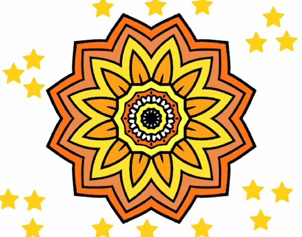 Mandala flor de girasol