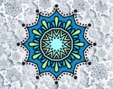 Dibujo Mandala flor de nieve pintado por cacerop