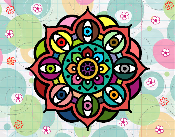 Mandala ojos abiertos