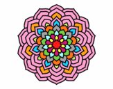 Dibujo Mandala pétalos de flor pintado por Konn