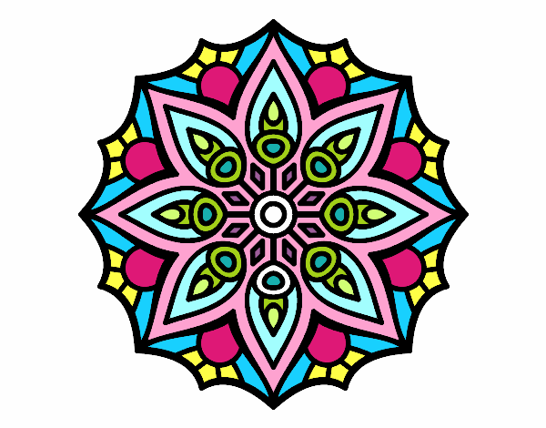 Mandala simetría sencilla