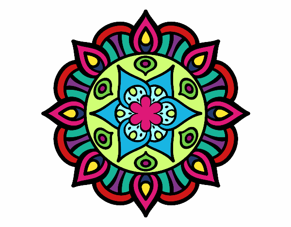 Dibujo Mandala vida vegetal pintado por kargu