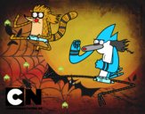 Mordecai y Rigby karatekas