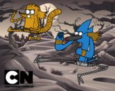 Mordecai y Rigby karatekas