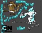 Mordecai y Rigby karatekas