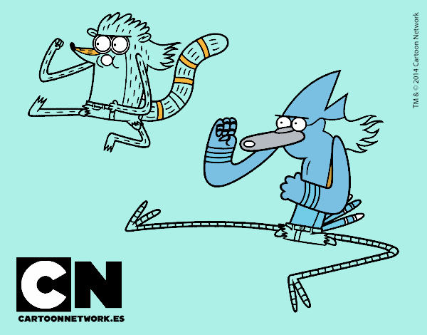 Mordecai y Rigby karatekas