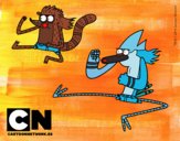 Mordecai y Rigby karatekas