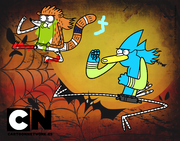 Mordecai y Rigby karatekas