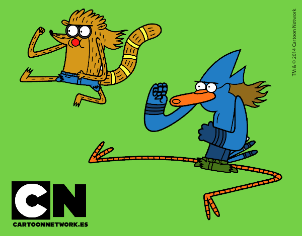 Mordecai y Rigby karatekas