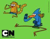 Mordecai y Rigby karatekas