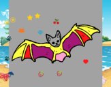 Dibujo Murciélago volando pintado por lapame