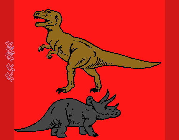 Triceratops y tiranosaurios rex