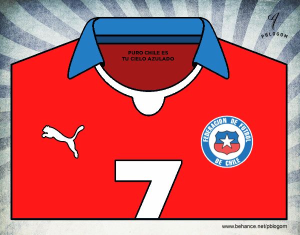 Camiseta del mundial de fútbol 2014 de Chile