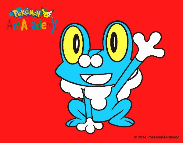 Froakie saludando