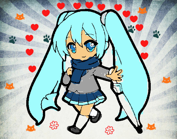 miku en la tarde de invierno