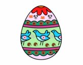 Huevo de Pascua con pájaros