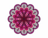 Mandala flor y hojas