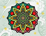 Dibujo Mandala simetría sencilla pintado por sara_132
