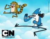 Mordecai y Rigby karatekas