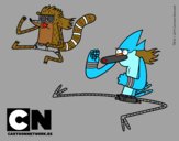 Mordecai y Rigby karatekas