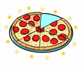 Dibujo Pizza italiana pintado por ambarluna