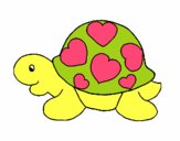 Tortuga con corazones