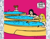 Barbie y sus amigas en el jacuzzi