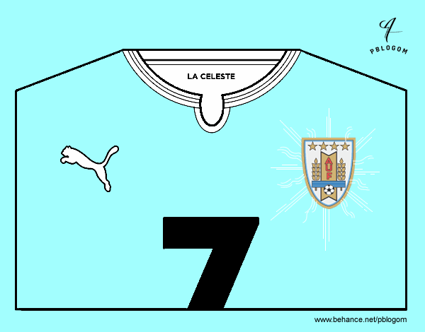 Camiseta del mundial de fútbol 2014 de Uruguay