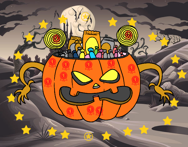 Dibujo Chuches de Halloween pintado por noramision