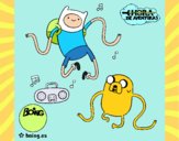 Finn y Jake escuchando música