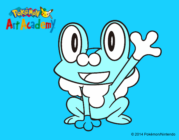 Froakie saludando