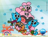 Gumball y amigos contentos