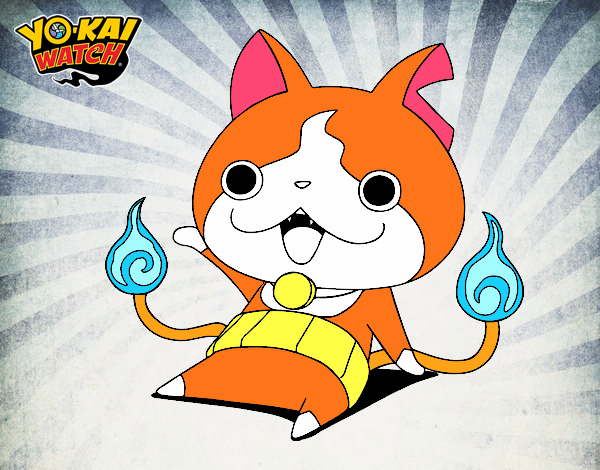 Jibanyan saludando