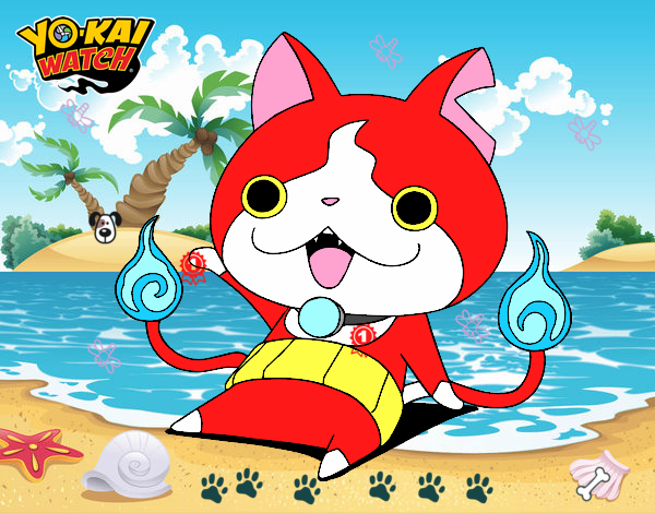 Jibanyan saludando