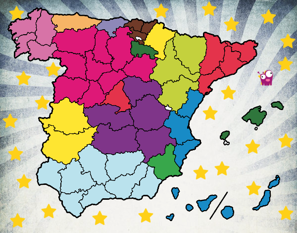 España por provincias explosiones de color
