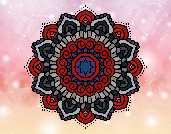 Mandala estrella decorada