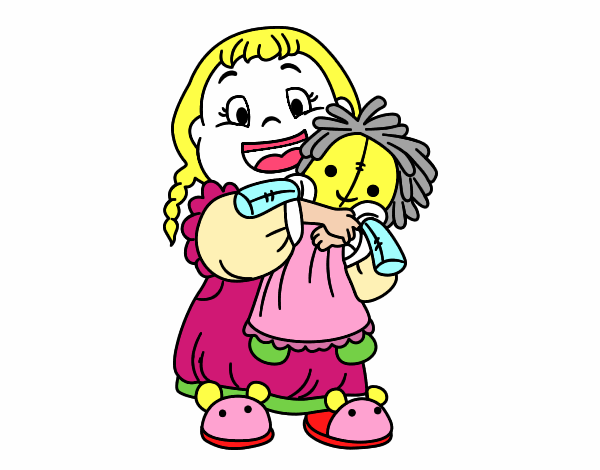 Niña con su muñeca